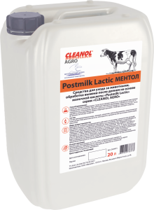 Средство "Postmilk Lactic Mentol" для обработки вымени после доения на основе молочной кислоты "Клинол" 20л