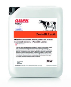 Средство "Postmilk Lactic" для обработки вымени после доения на основе молочной кислоты "Клинол" 20л