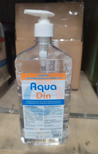 Средство "Aqua Din" антисептик для рук 1л "Даерг Рус" 1/20/480