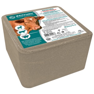 Фелуцен лизунец с МЭЛ универсальный для с/х и диких животных для держателя 5кг 1/2/204