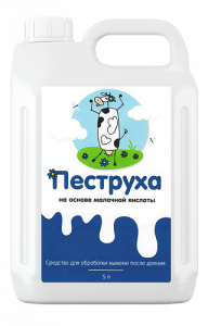 Средство Пеструха МК после доения на основе молочной кислоты 5л "Апиценна"